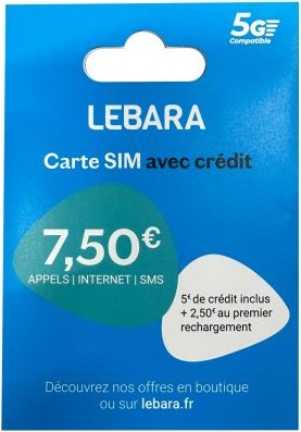 TARJETAS PREPAGO SIM LEBARA