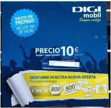 TARJETAS PREPAGO DIGI MOBIL