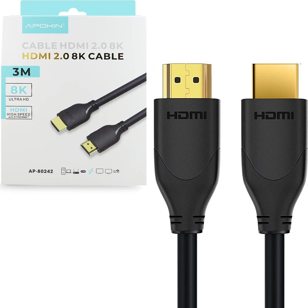 Cable HDMI 8K Gold Ultra Alta Definición 3 Metro