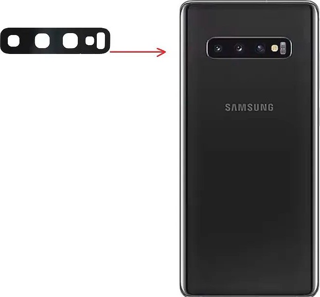 Lente negra de Camara trasera Samsung S10 (G973)/S